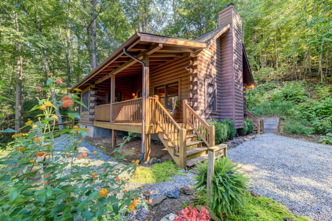 Waynesville Cabin With Covered Deck And Fire Pit! Lake Junaluska Exterior foto
